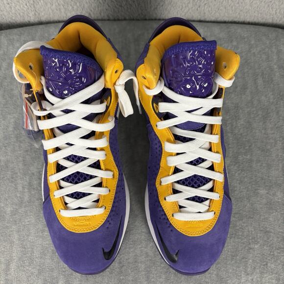 Nike Lebron VIII 8 QS Laker's Court Purple Gold DC8380-500 Men's Size 8.5 - Picture 4 of 16
